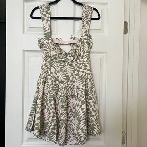 New with tag: For Love And Lemons Pink and Green Swirl Dress